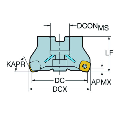 Sandvik Coromant RA365-102R38-S15MCoroMill 365, frees voor vlakfrezen