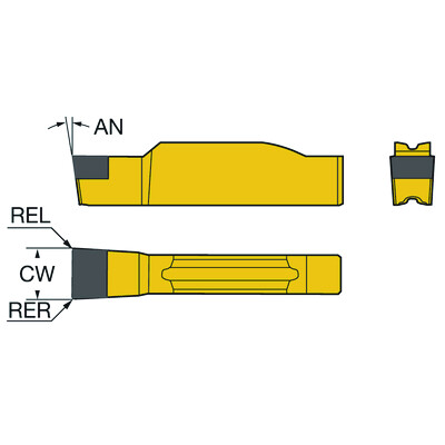 Sandvik Coromant N123J1-060004S01025 7015CoroCut 1-2, wisselplaat voor groefsteken