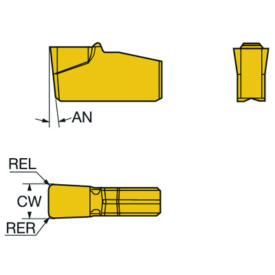 Sandvik Coromant N151.2-6008-60-5T 4225T-Max Q-Cut, wisselplaat voor draaien