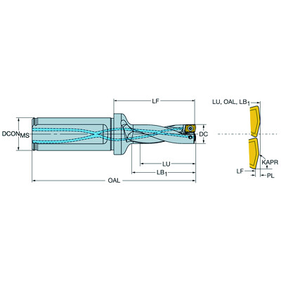 Sandvik Coromant 880-D1250L20-02CoroDrill 880, wisselplaatboor