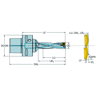 Sandvik Coromant 880-D1270C5-04CoroDrill 880, wisselplaatboor