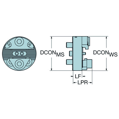 Sandvik Coromant SL-40 12-32-QCCoroTurn SL naar CoroTurn SL snelwissel-adapter