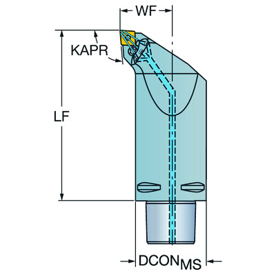 Sandvik Coromant C6-PCLNL-45165-12HPT-Max P, snij-unit voor draaien
