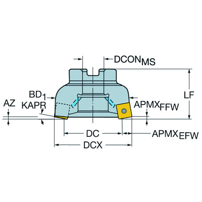 Sandvik Coromant RA210-152R38-14MCoroMill 210, frees voor frezen met hoge voeding