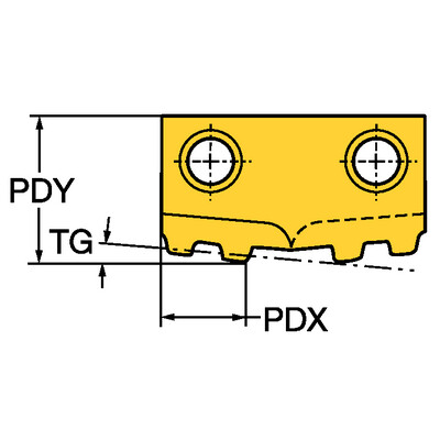 Sandvik Coromant R166.39L-24RD04-080 1125T-Max Twin-Lock, wisselplaat voor draadsnijden