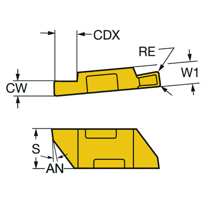 Sandvik Coromant TLG-3072L 1125Top Lok wisselplaat voor groefsteken