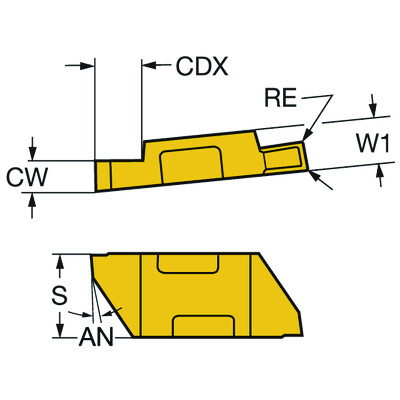 Sandvik Coromant TLGP-2031R 1125Top Lok wisselplaat voor groefsteken