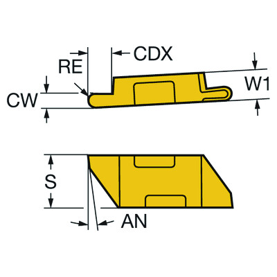 Sandvik Coromant TLR-3031L 1125Top Lok, wisselplaat voor profieldraaien
