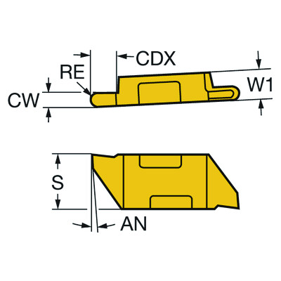 Sandvik Coromant TLRP-3031L 1125Top Lok, wisselplaat voor profieldraaien