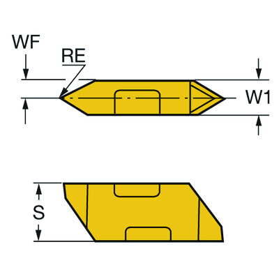 Sandvik Coromant TLT-3L 1125Top Lok wisselplaat voor draadsnijden