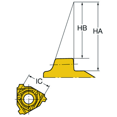 Sandvik Coromant 266RG-22BU01A0501E 1125CoroThread 266, wisselplaat voor draadsnijden