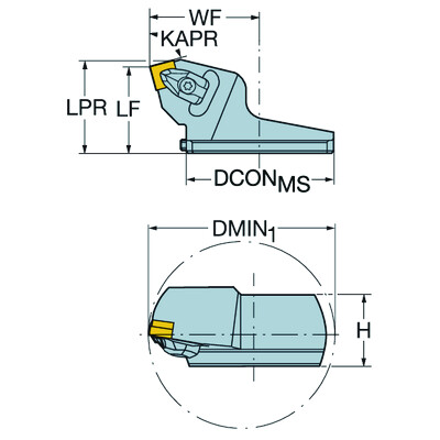 Sandvik Coromant 570-DSKNL-80-15T-Max P, kop voor draaien