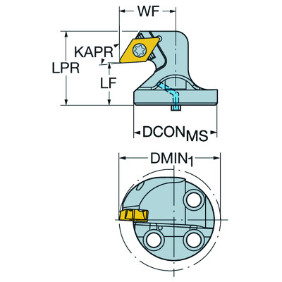 Sandvik Coromant TR-SL-D13UCR-25XCoroTurn TR, kop voor trekkend kotteren