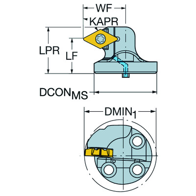 Sandvik Coromant TR-SL-D13XCL-40CoroTurn TR, kop voor draaien