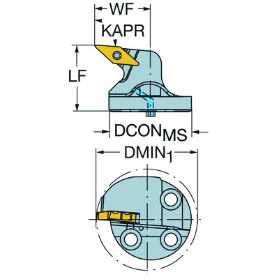 Sandvik Coromant TR-SL-V13LBL-32CoroTurn TR, kop voor draaien