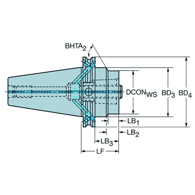 Sandvik Coromant C4-A390.545-40 040ABIG-PLUS CAT-V naar Coromant Capto adapter