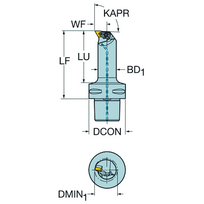 Sandvik Coromant C4-DDUNL-27080-15T-Max P, snij-unit voor draaien