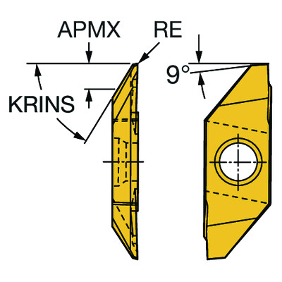 Sandvik Coromant MABR 3 020 H13ACoroCut XS, wisselplaat voor draaien