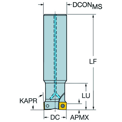 Sandvik Coromant 490-025A20-08MCoroMill 490, frees voor vierkant hoekfrezen