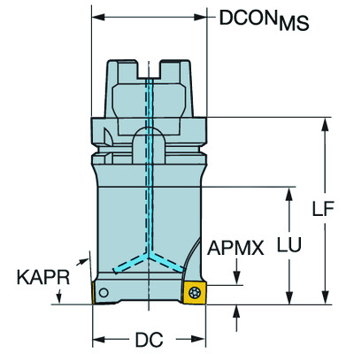 Sandvik Coromant 490-025HA06-08MCoroMill 490, frees voor vierkant hoekfrezen