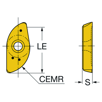 Sandvik Coromant R216-20 T3 M-M 1010CoroMill 216, wisselplaat voor profielfrezen