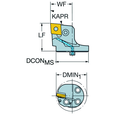 Sandvik Coromant SL-PCLNR-40-16HPT-Max P, kop voor draaien