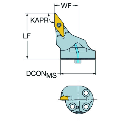 Sandvik Coromant TR-SL-V13JBR-32HP-XCoroTurn TR, kop voor draaien