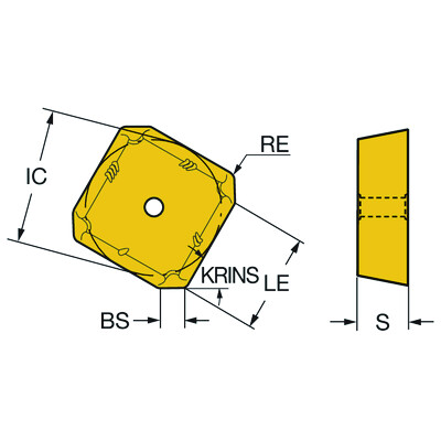 Sandvik Coromant 360R-19 06M-MH 2040CoroMill 360, wisselplaat voor frezen