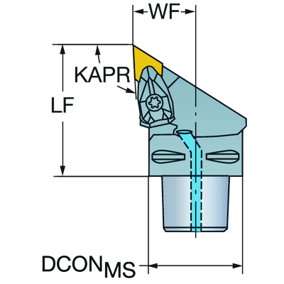Sandvik Coromant C6-DDJNL-45065-1504T-Max P, snij-unit voor draaien