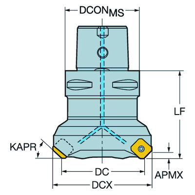 Sandvik Coromant 345-080C8-13MCoroMill 345, frees voor vlakfrezen