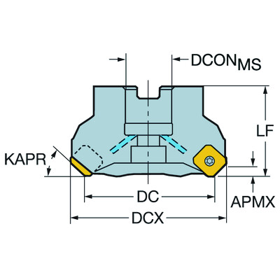 Sandvik Coromant A345-125J38-13LCoroMill 345, frees voor vlakfrezen