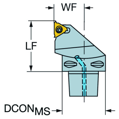 Sandvik Coromant C6-266LFG-45065-16CoroThread 266, snij-unit voor draadsnijden
