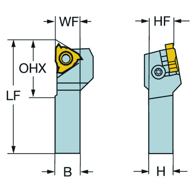 Sandvik Coromant 266RFA-1616-16-SCoroThread 266, schachtgereedschap voor draadsnijden
