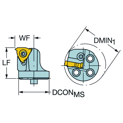 Sandvik Coromant SL-266RKF-323222-16CoroThread 266, kop voor draadsnijden