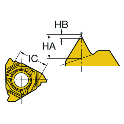 Sandvik Coromant 266RG-27V401A0503E 1125CoroThread 266, wisselplaat voor draadsnijden
