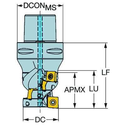 Sandvik Coromant 690-040C6-1046HCoroMill 690, langesnijkantfrees voor hoekfrezen