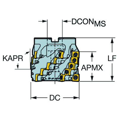 Sandvik Coromant 690-063Q27-1046MCoroMill 690, langesnijkantfrees voor hoekfrezen