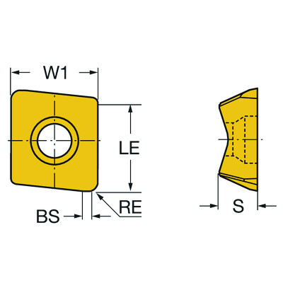 Sandvik Coromant 690-140631M-E-SL 1030CoroMill 690, wisselplaat voor frezen