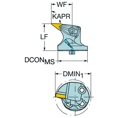 Sandvik Coromant 570-DVUNR-40-16T-Max P, kop voor draaien