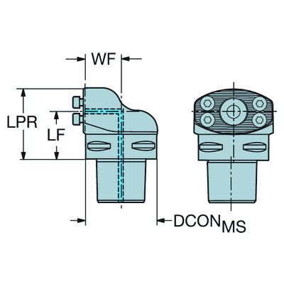 Sandvik Coromant C5-SL70-LF-043Coromant Capto naar CoroTurn SL70 adapter
