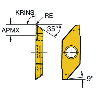 Sandvik Coromant MAFR 3 020 1105CoroCut XS, wisselplaat voor draaien
