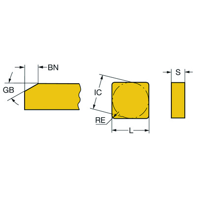 Sandvik Coromant SNGN120412T02520 6190T-Max, wisselplaat voor draaien