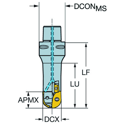 Sandvik Coromant RA216-32C3-070CoroMill 216, frees voor profielfrezen