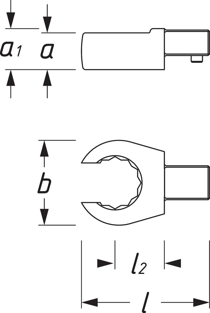 HAZET 6612C-10 Insteekringsl. Open