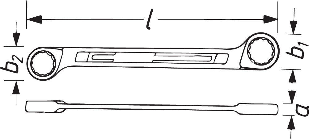 HAZET 610N-8X9 Ringsleutel Dubbel