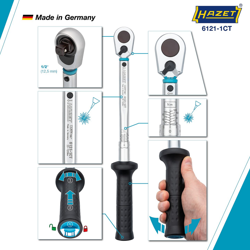 HAZET 6121-1CT Momentsleutel Systeem 6000 Ct