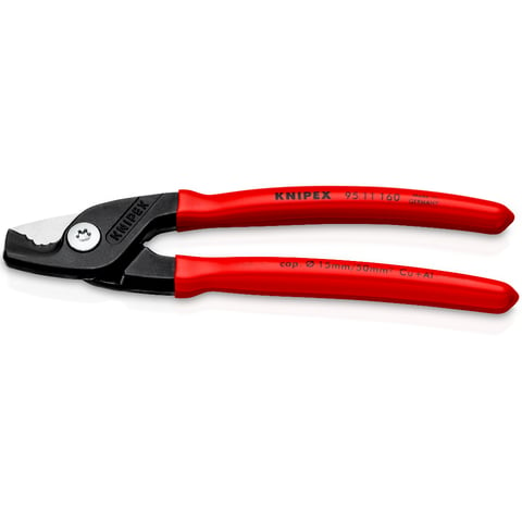 KNIPEX 95 11 160 Kabelschaar ..f bekleed gebruineerd 160 mm