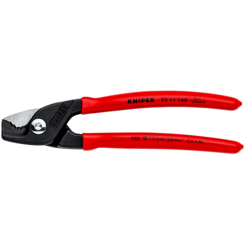 KNIPEX 95 11 160 Kabelschaar ..f bekleed gebruineerd 160 mm