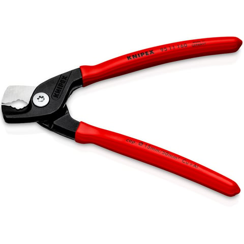 KNIPEX 95 11 160 Kabelschaar ..f bekleed gebruineerd 160 mm