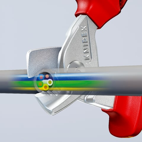 KNIPEX 95 16 160 Kabelschaar ..en, VDE-getest verchroomd 16